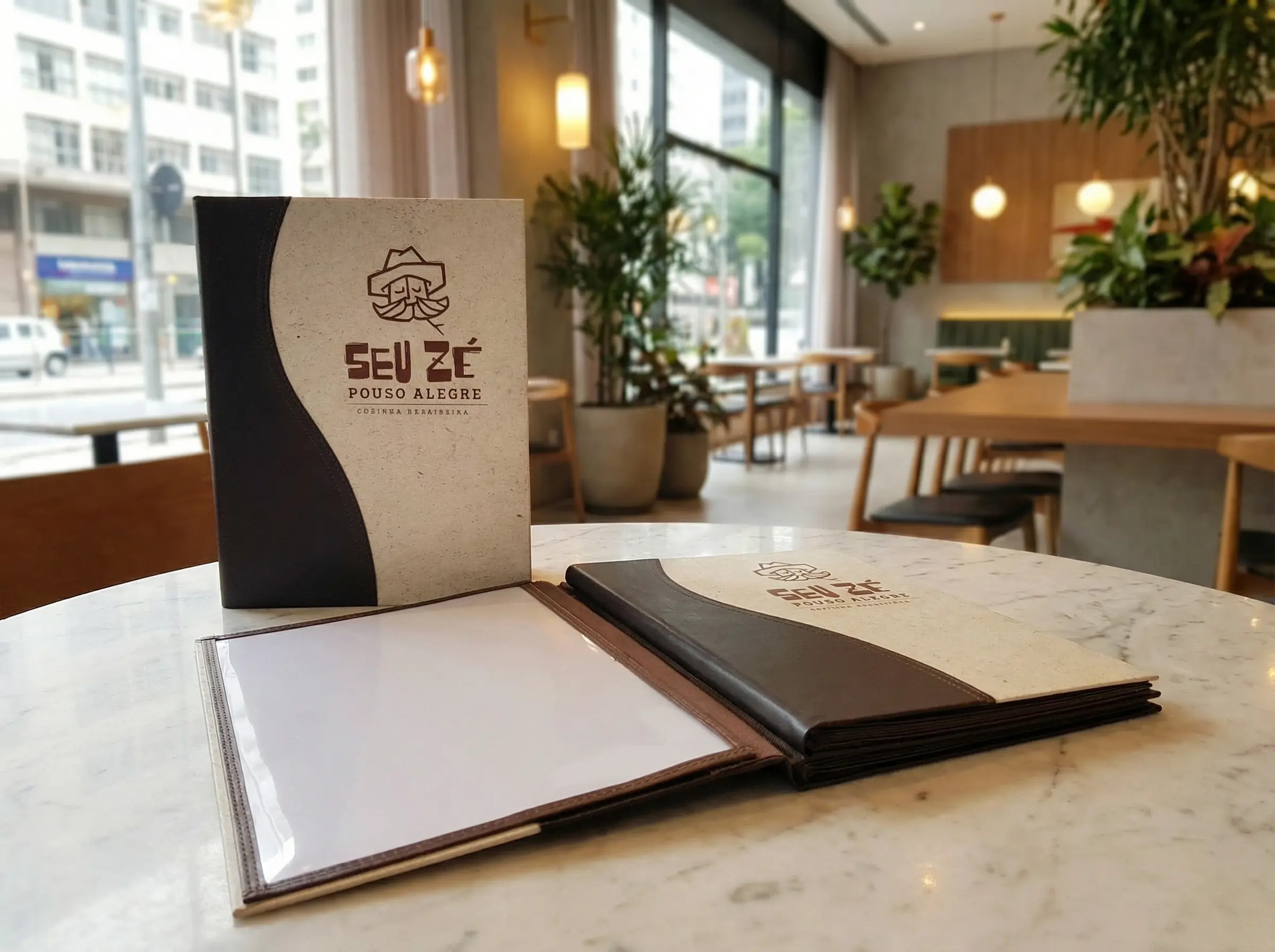 Pasta Cardápio com Capa personalizada - A4 + 6 divisórias - KIT c/ 5 UN - Imagem 2