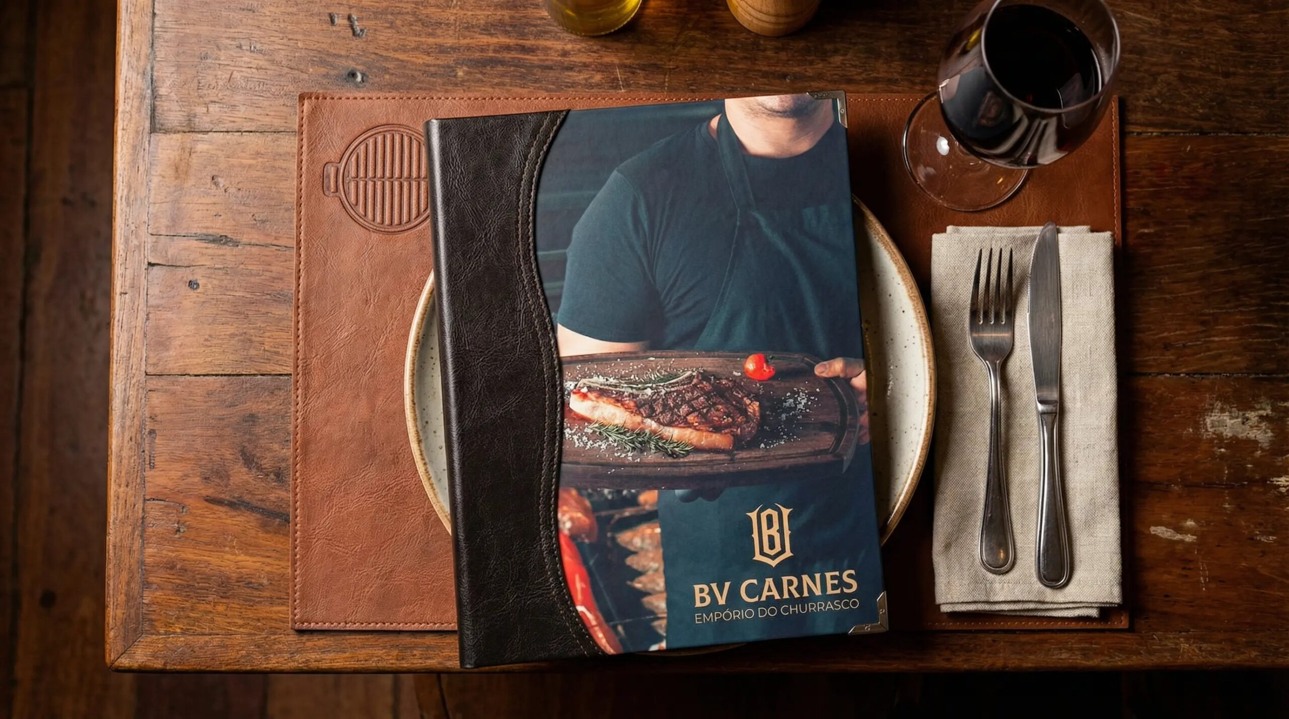 Pasta Cardápio com Capa personalizada - A4 + 5 divisórias - KIT c/ 5 UN - Imagem 2