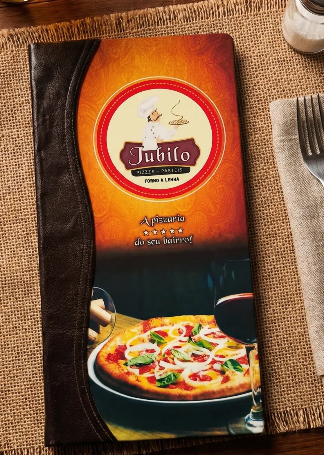 Pasta Cardápio com Capa personalizada -16x30cm + 3 divisórias - KIT c/ 5 UN - Imagem 5