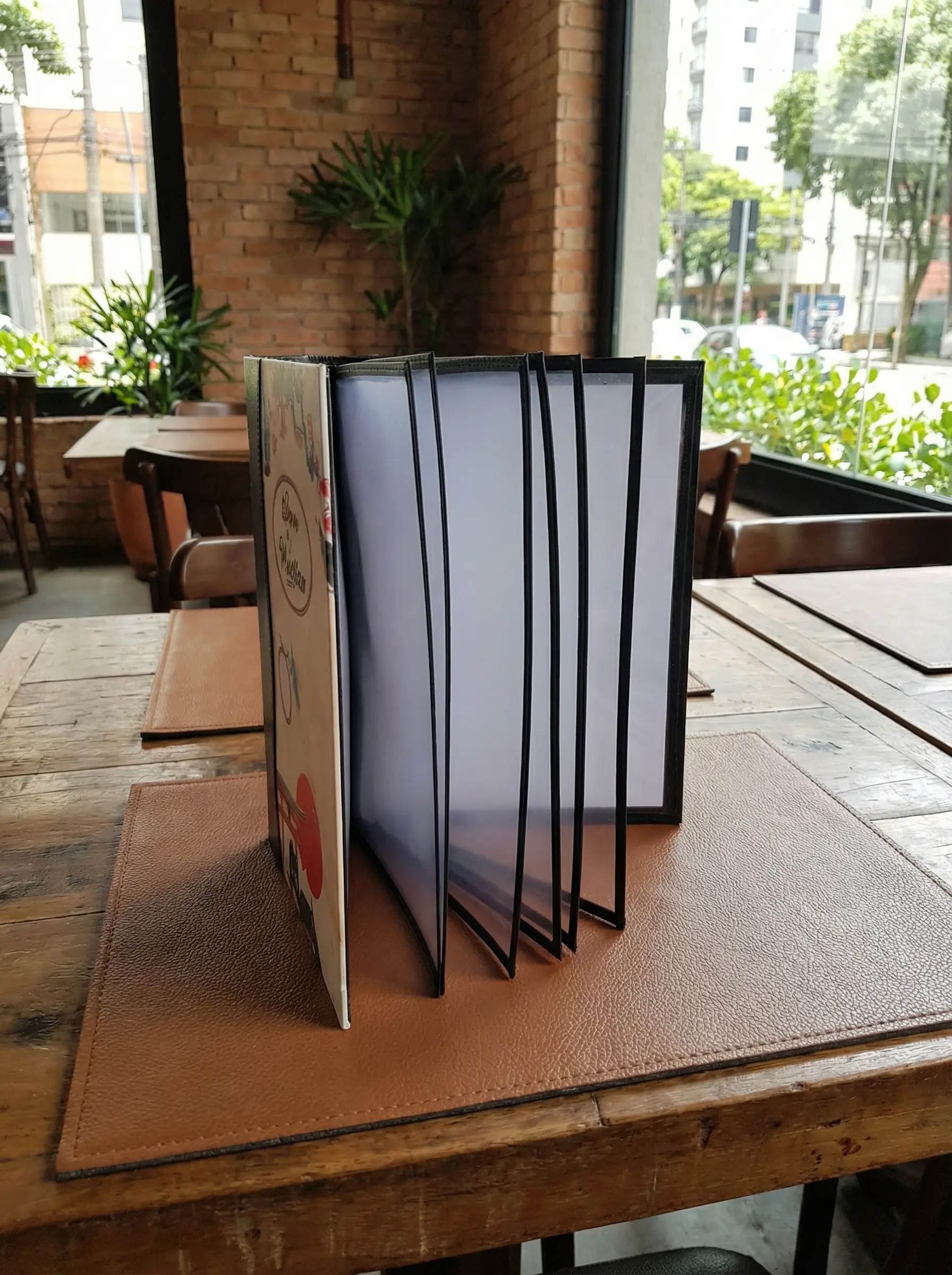 Pasta Cardápio com Capa personalizada - A4 reduzido + 6 divisórias - KIT c/ 5 UN - Imagem 6