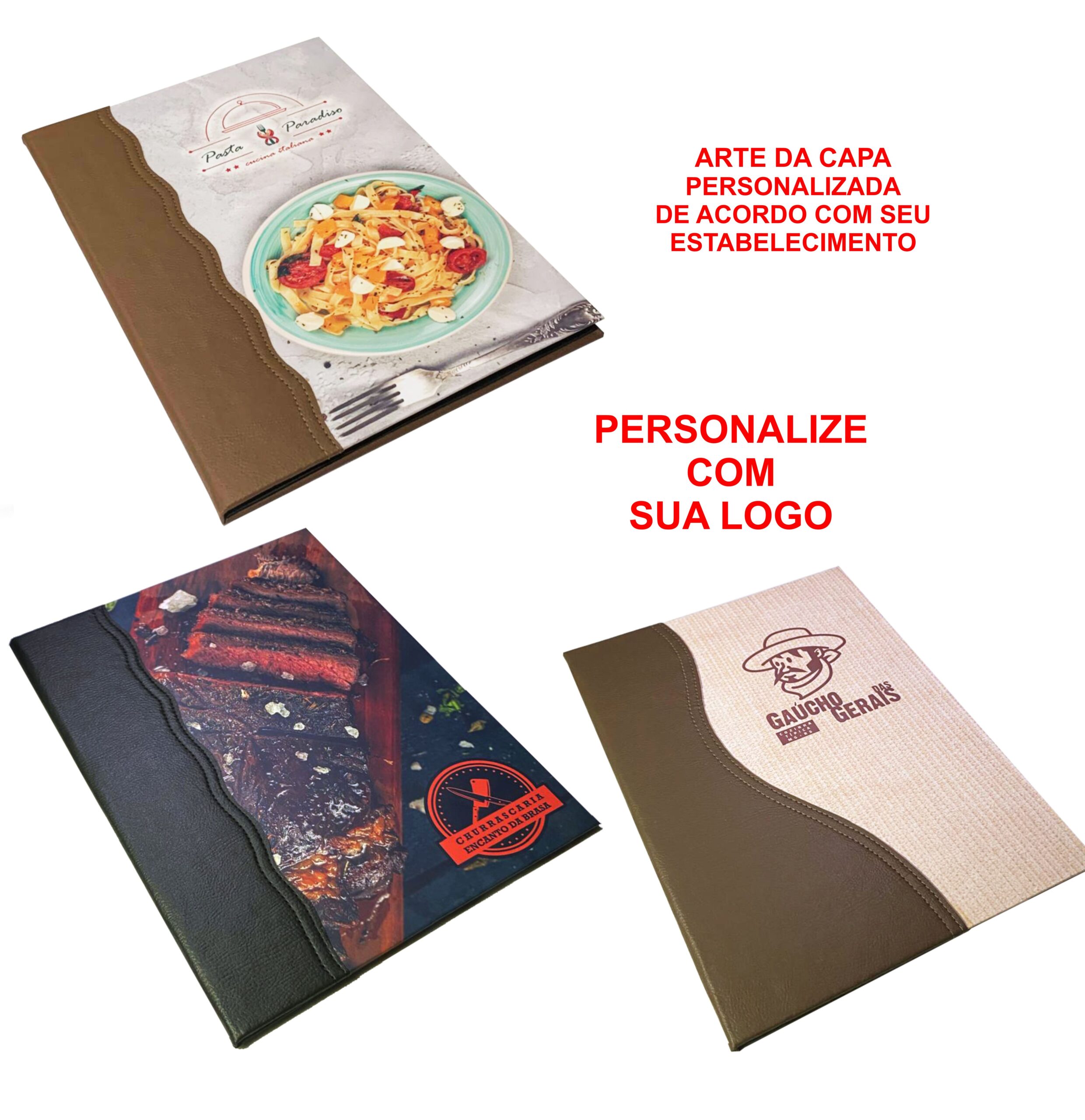 KIT de 20 Cardápios c/ Capa personalizada - A4 + 50 Jogo Americano - Imagem 3