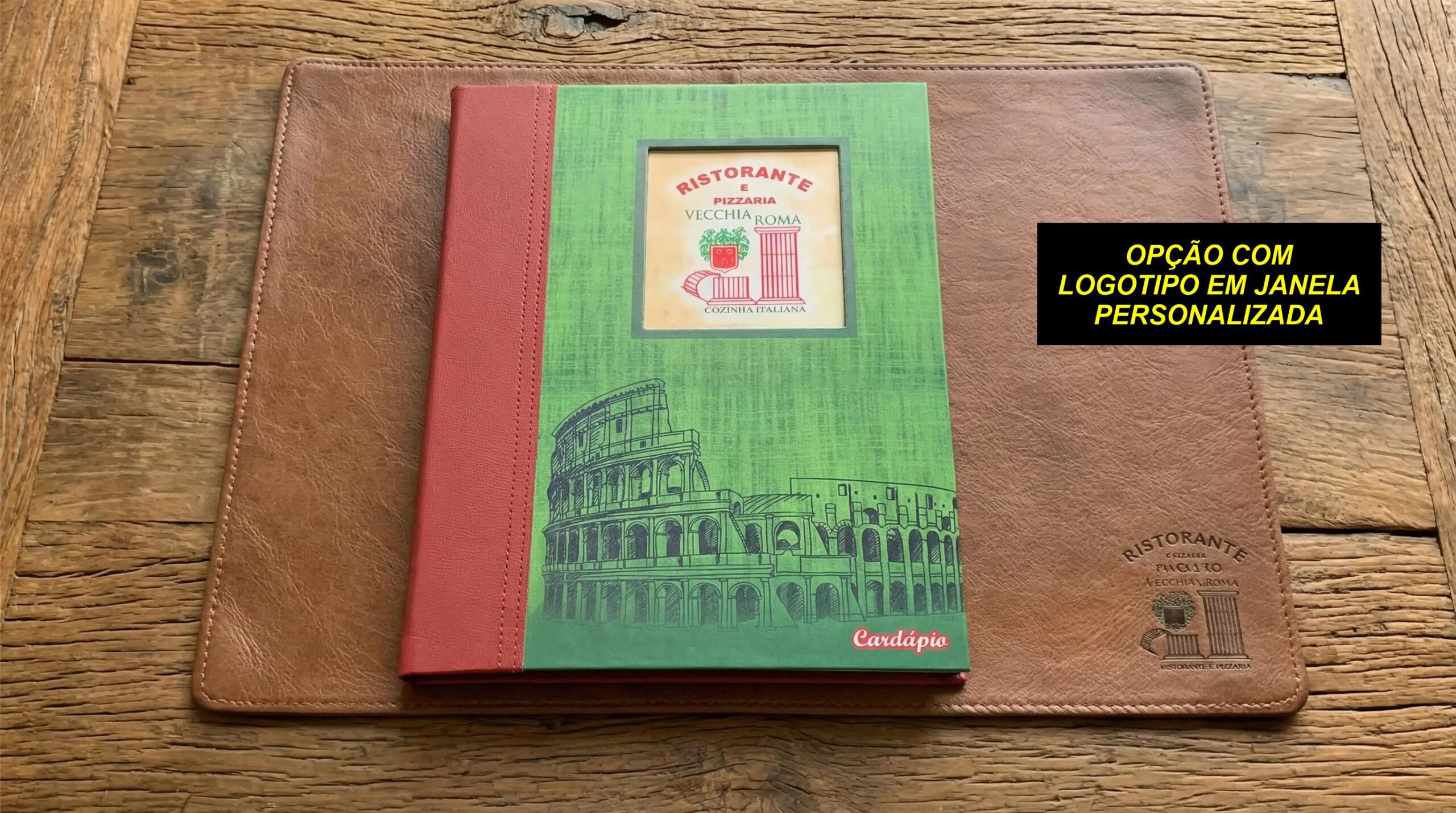 Pasta Cardápio com Capa personalizada - A4 + 2 divisórias - KIT c/ 5 UN - Imagem 3