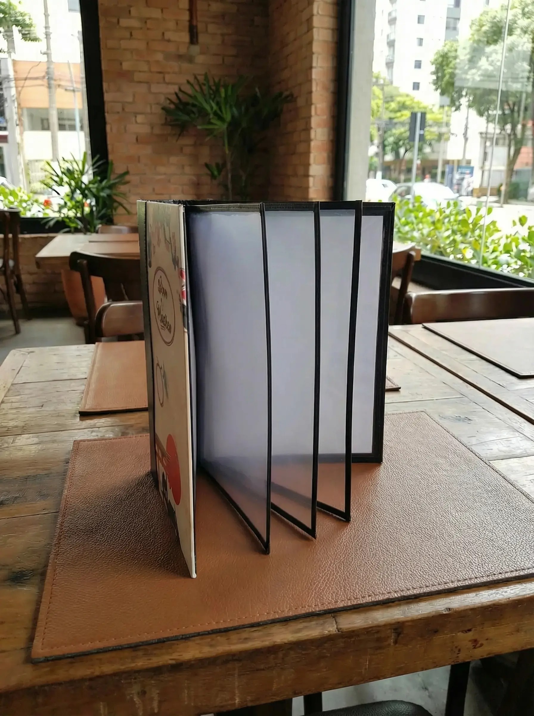Pasta Cardápio com Capa personalizada - A4 + 3 divisórias - KIT c/ 5 UN - Imagem 6