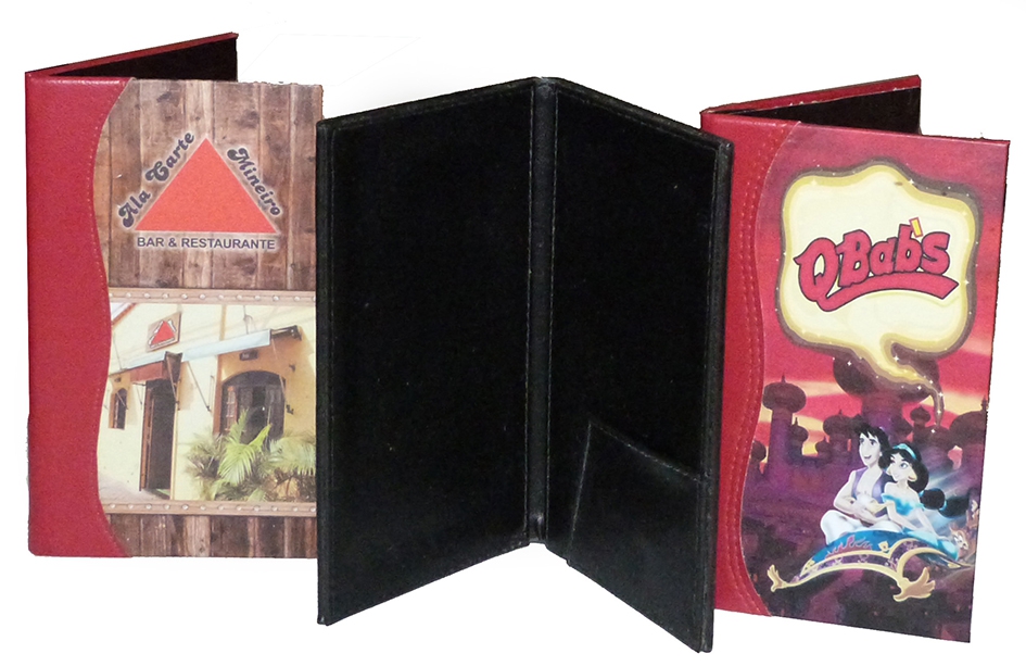 KIT de 10 Cardápios c/ Capa personalizada - 16x30cm + 5 Porta Comandas - Imagem 7